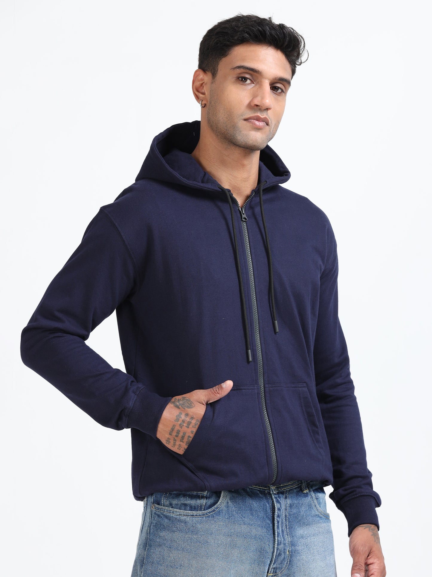 Elite Zipper Hoodie - Navy