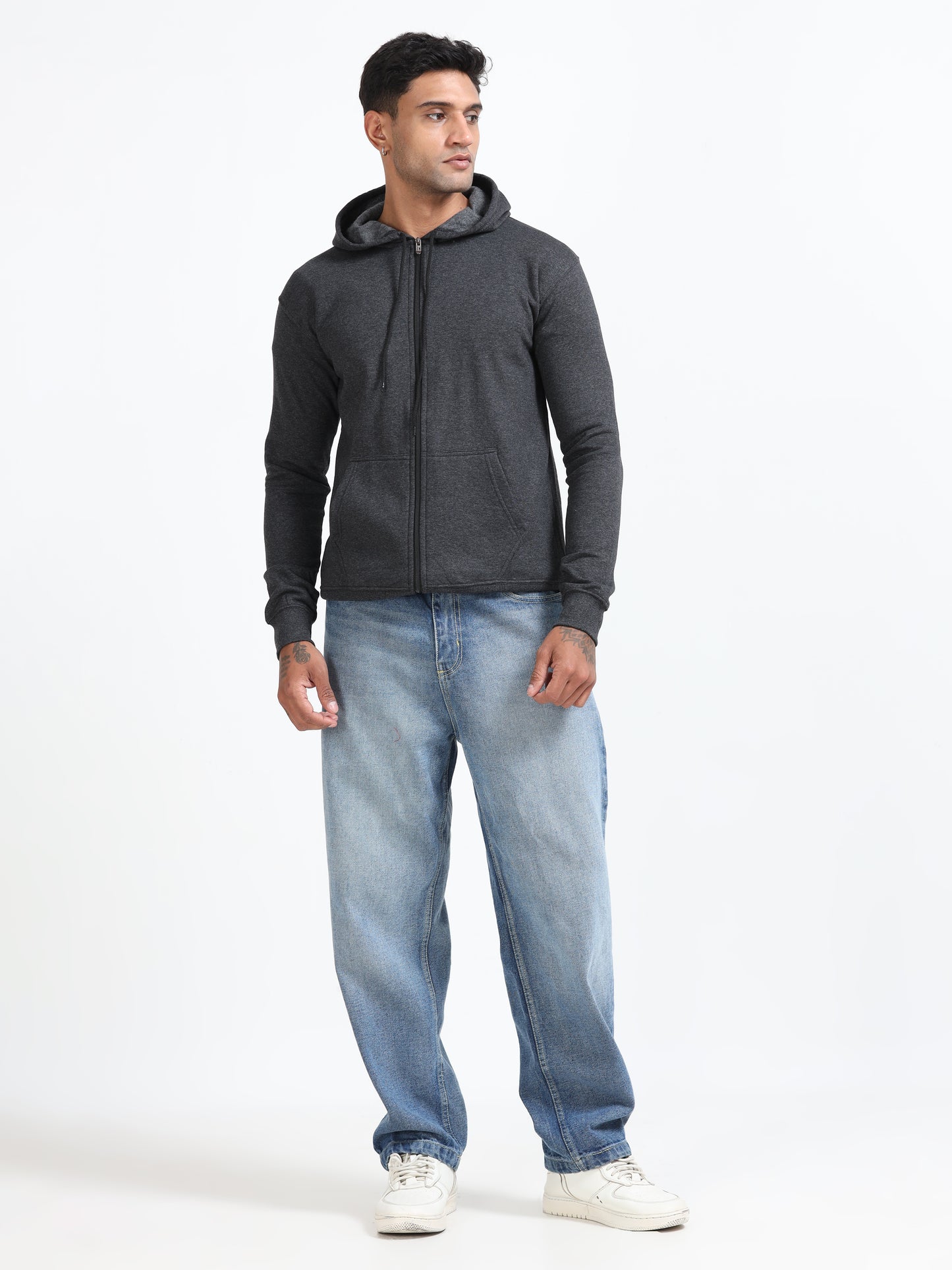 Atmos Zipper Hoodie - Charcoal Grey