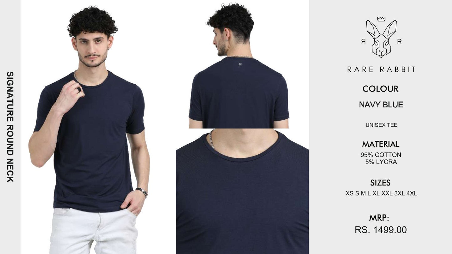 Signature Round Neck - Navy Blue