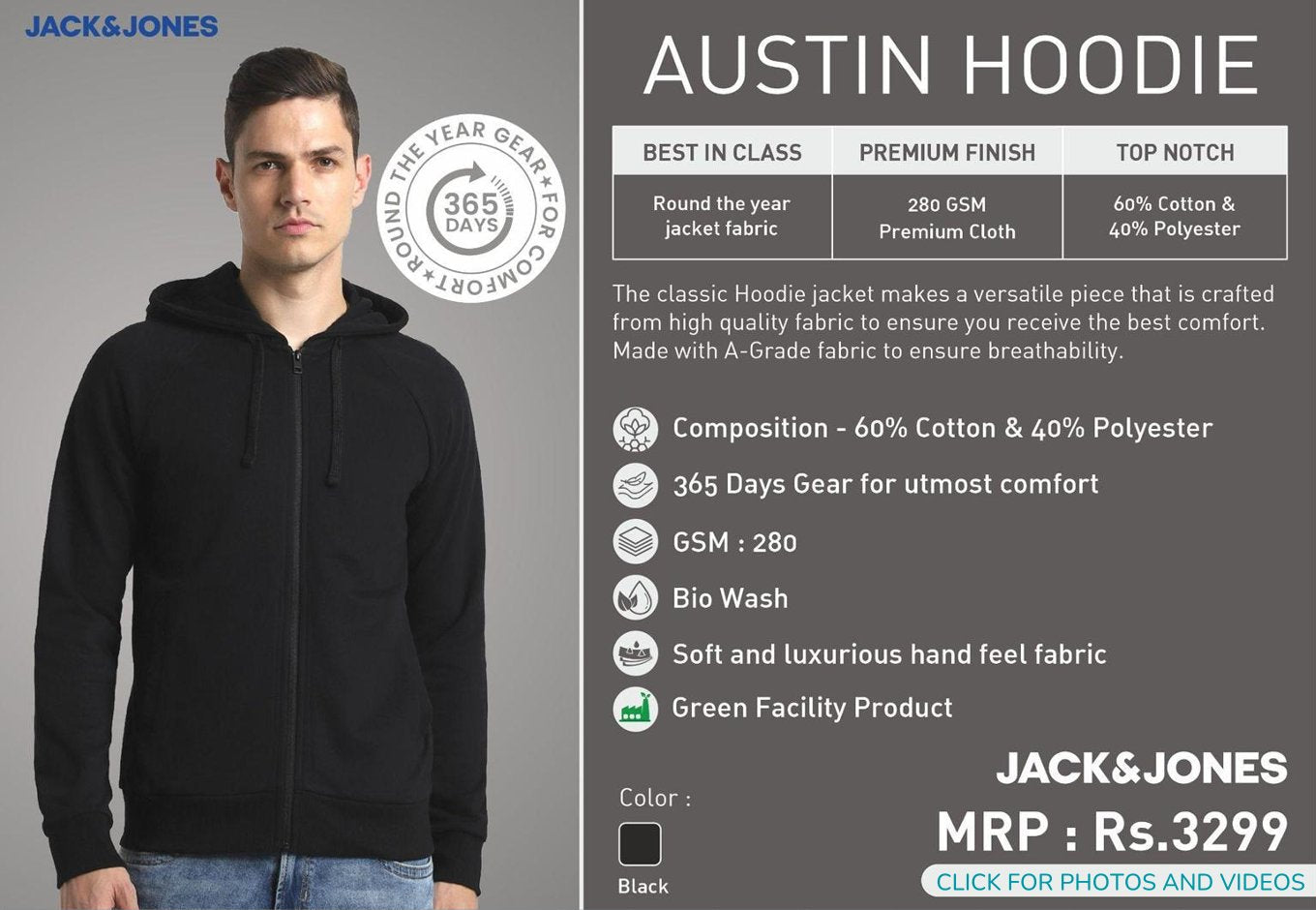 Austin Hoodie - Black