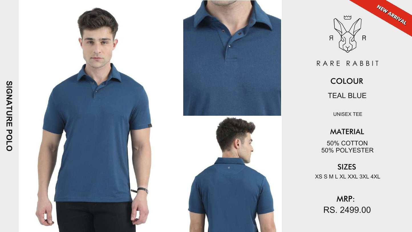 Signature Polo - Teal Blue