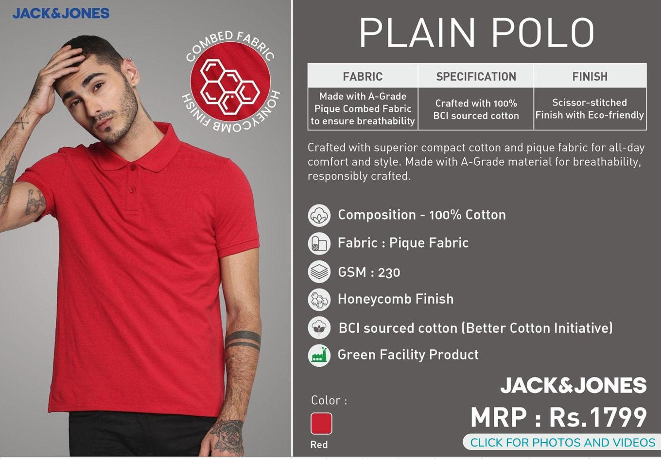 Plain Polo -Red