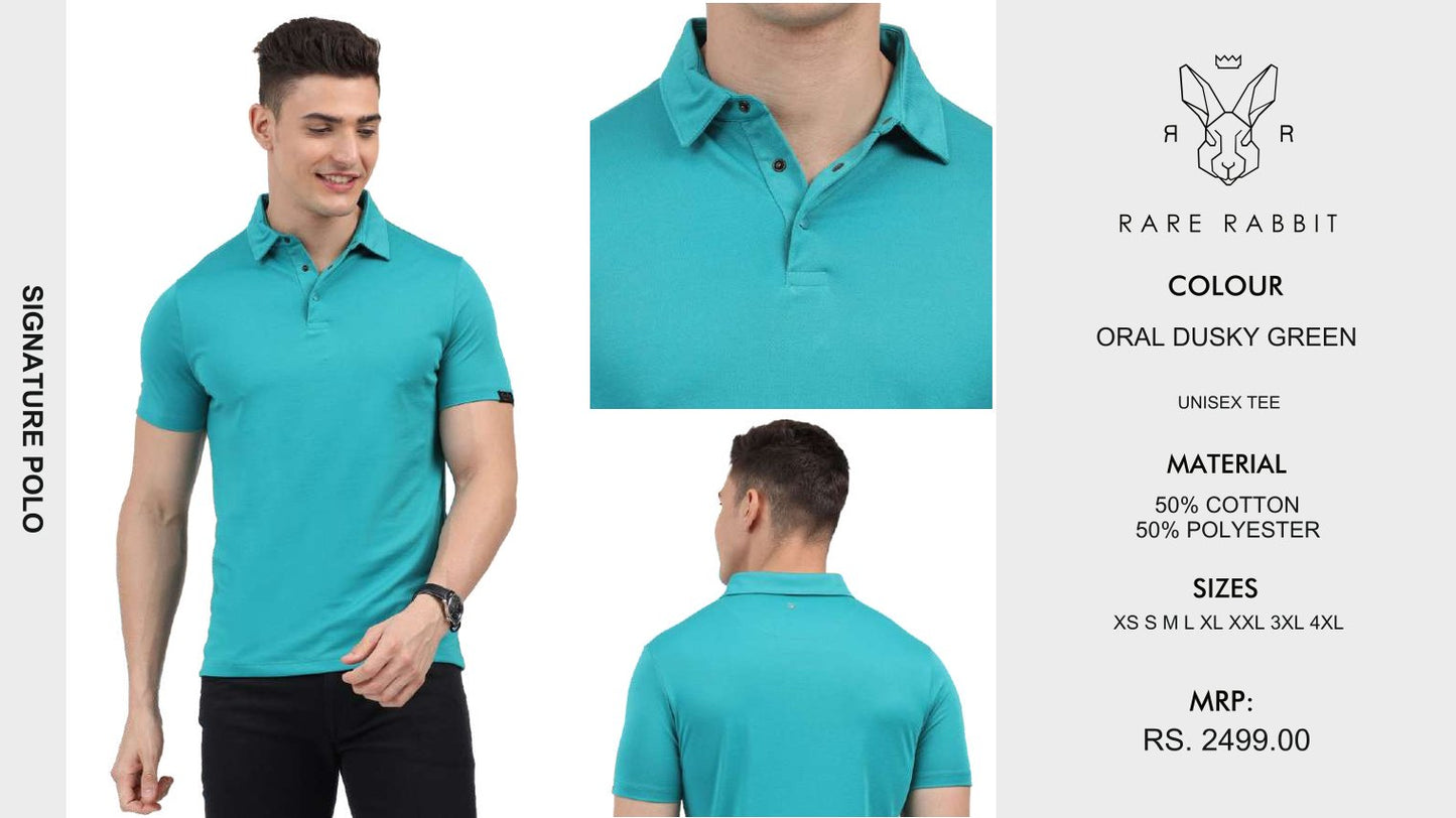 Signature Polo - Oral Dusky Green