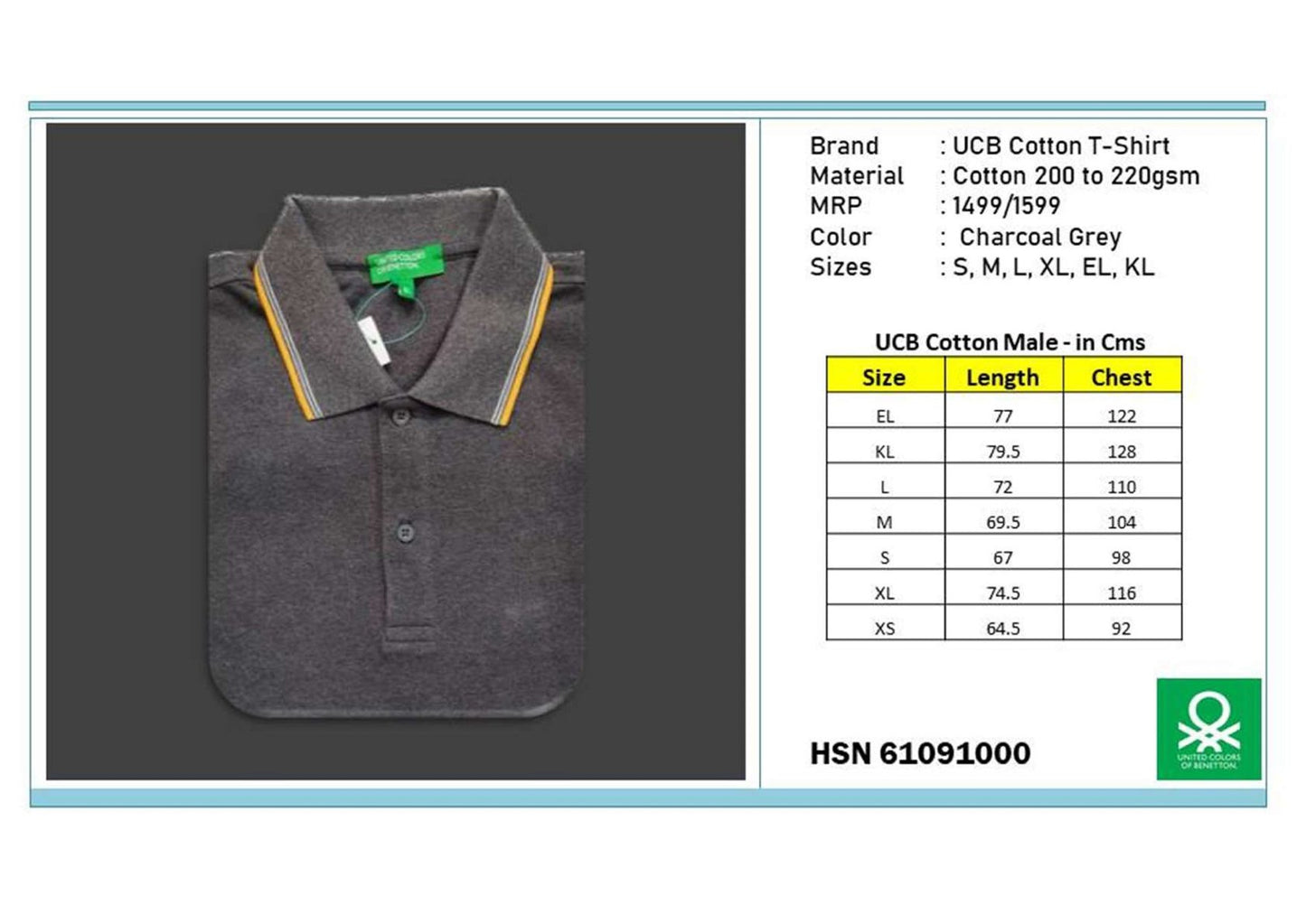 Cotton T-shirt - Charcoal Grey