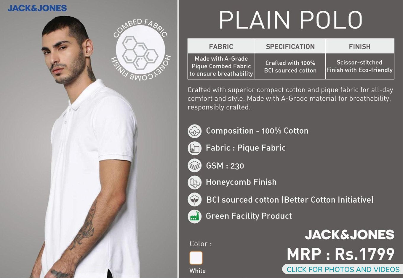 Plain Polo - White