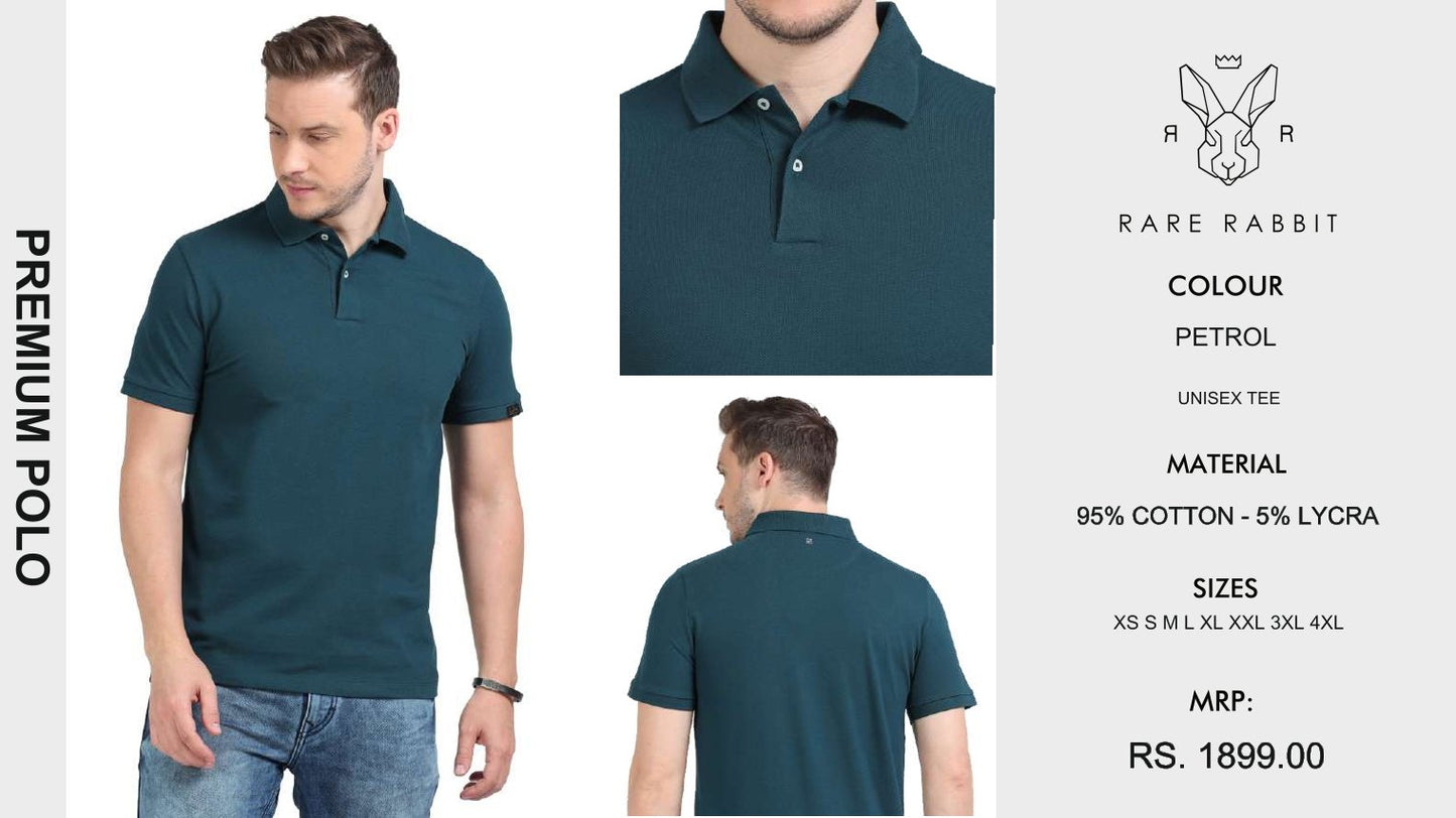 Premium Polo - Petrol Blue