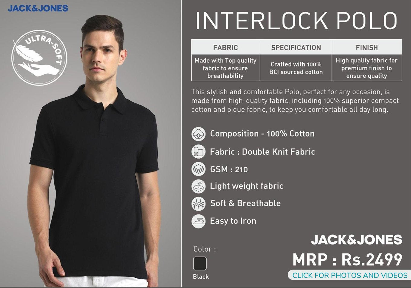 Interlock Polo - Black
