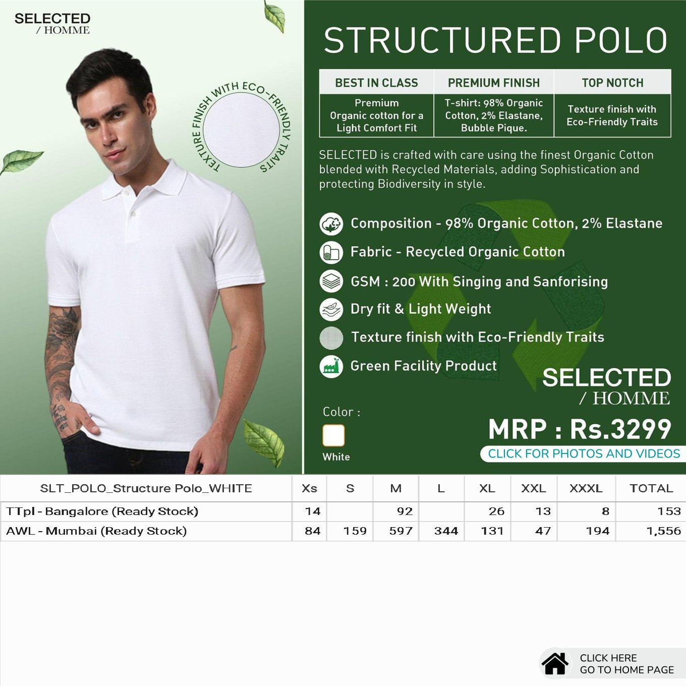 Structured Polo - White
