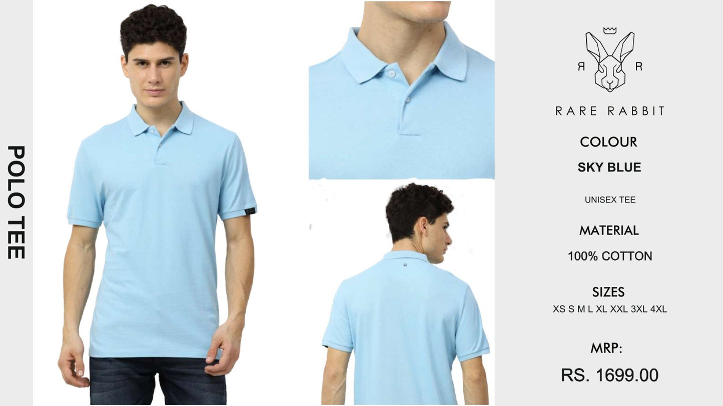 Polo Tee - Sky Blue