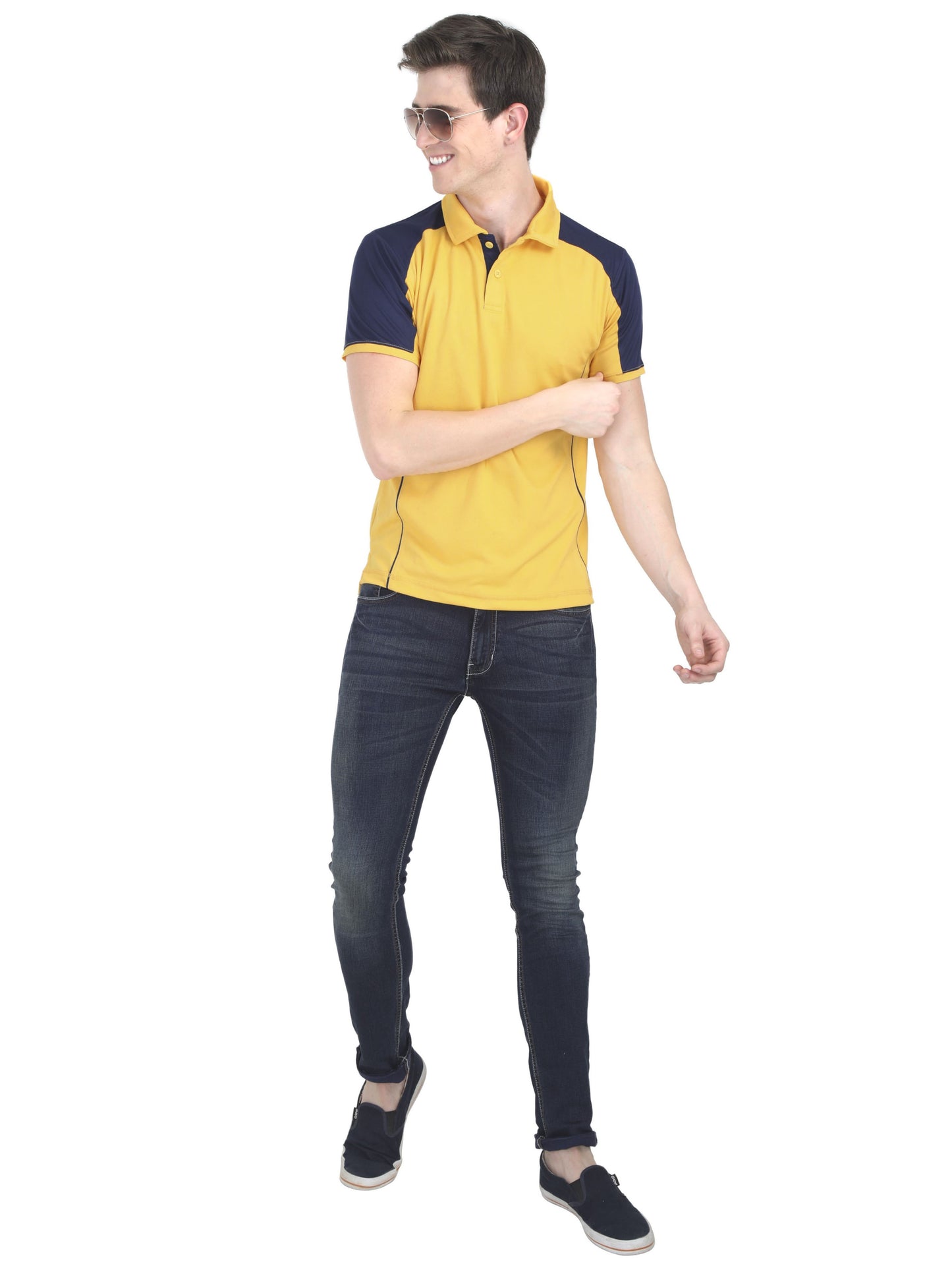 Home Jersey - Yellow with Navy Blue