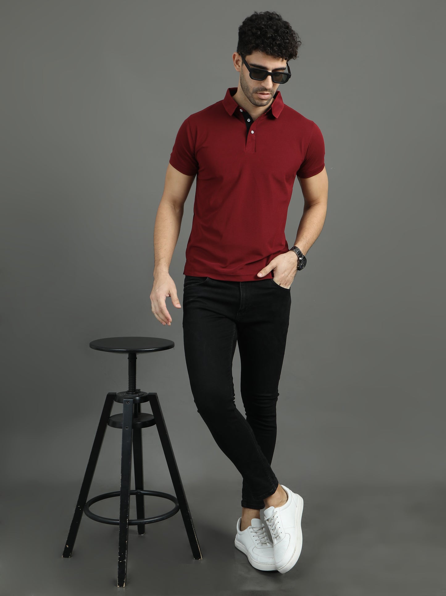 Mars Polo T-shirt - Maroon