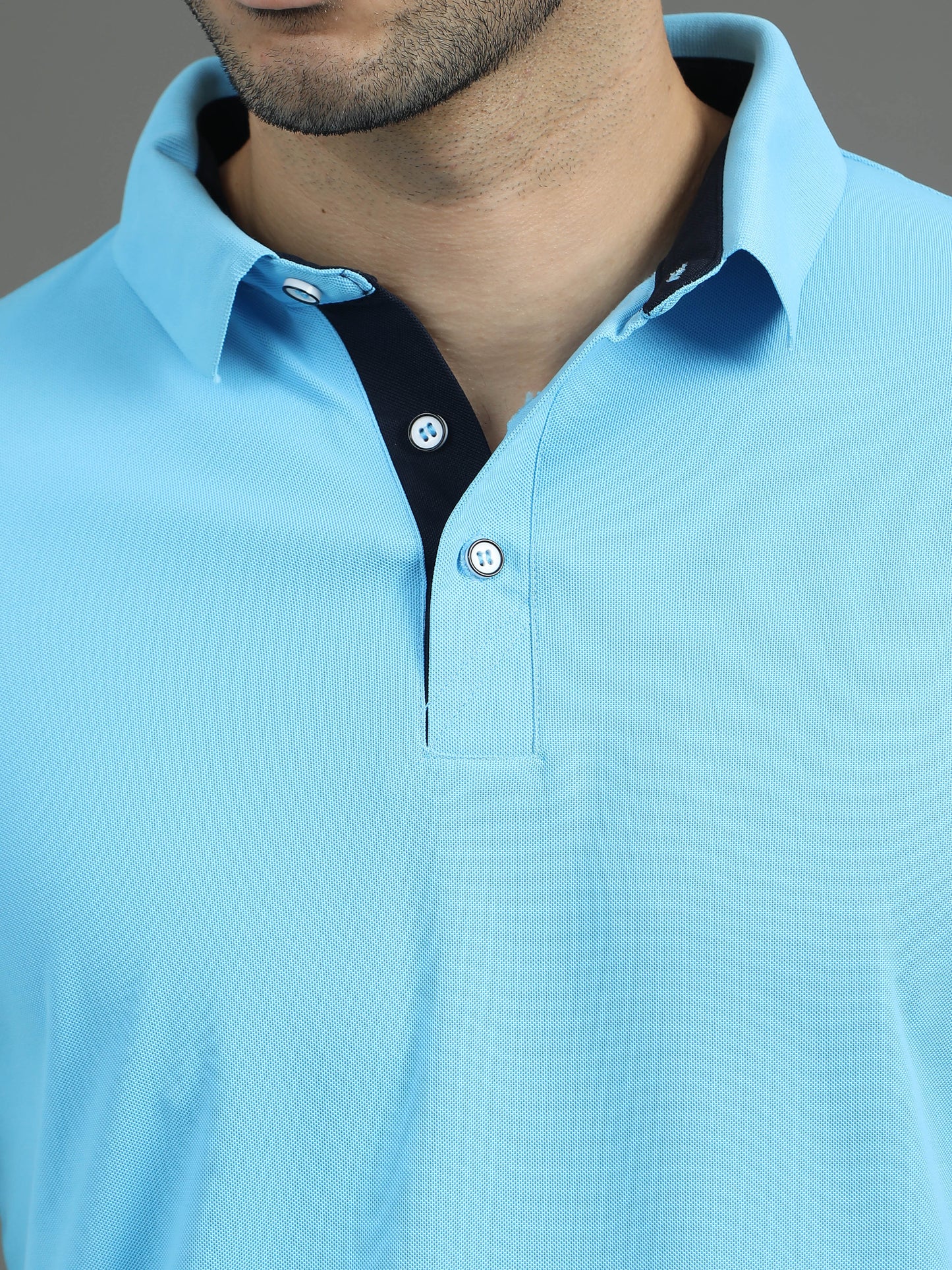 Mars Polo T-shirt - Sky Blue