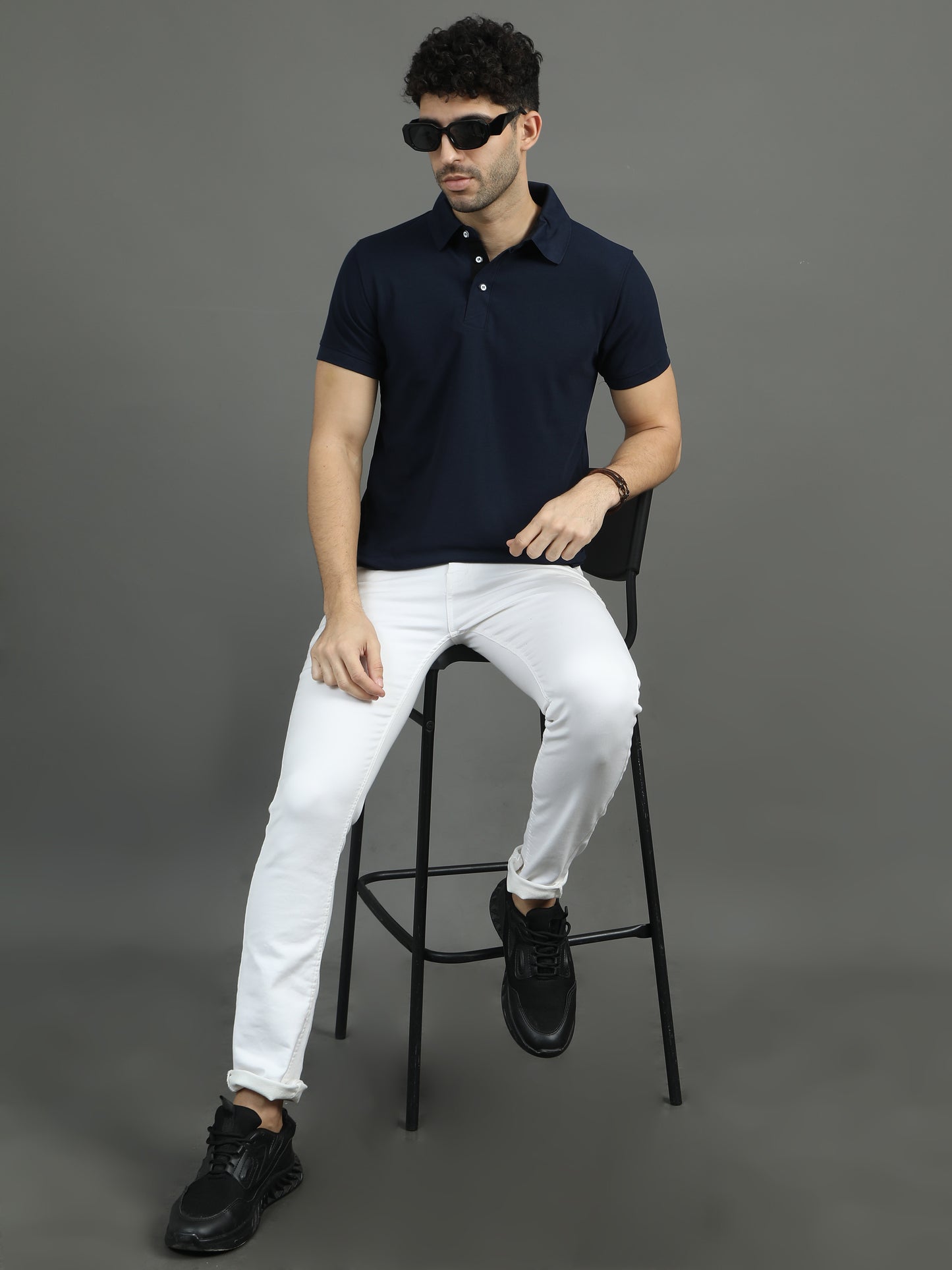 Mars Polo T-shirt - Navy Blue