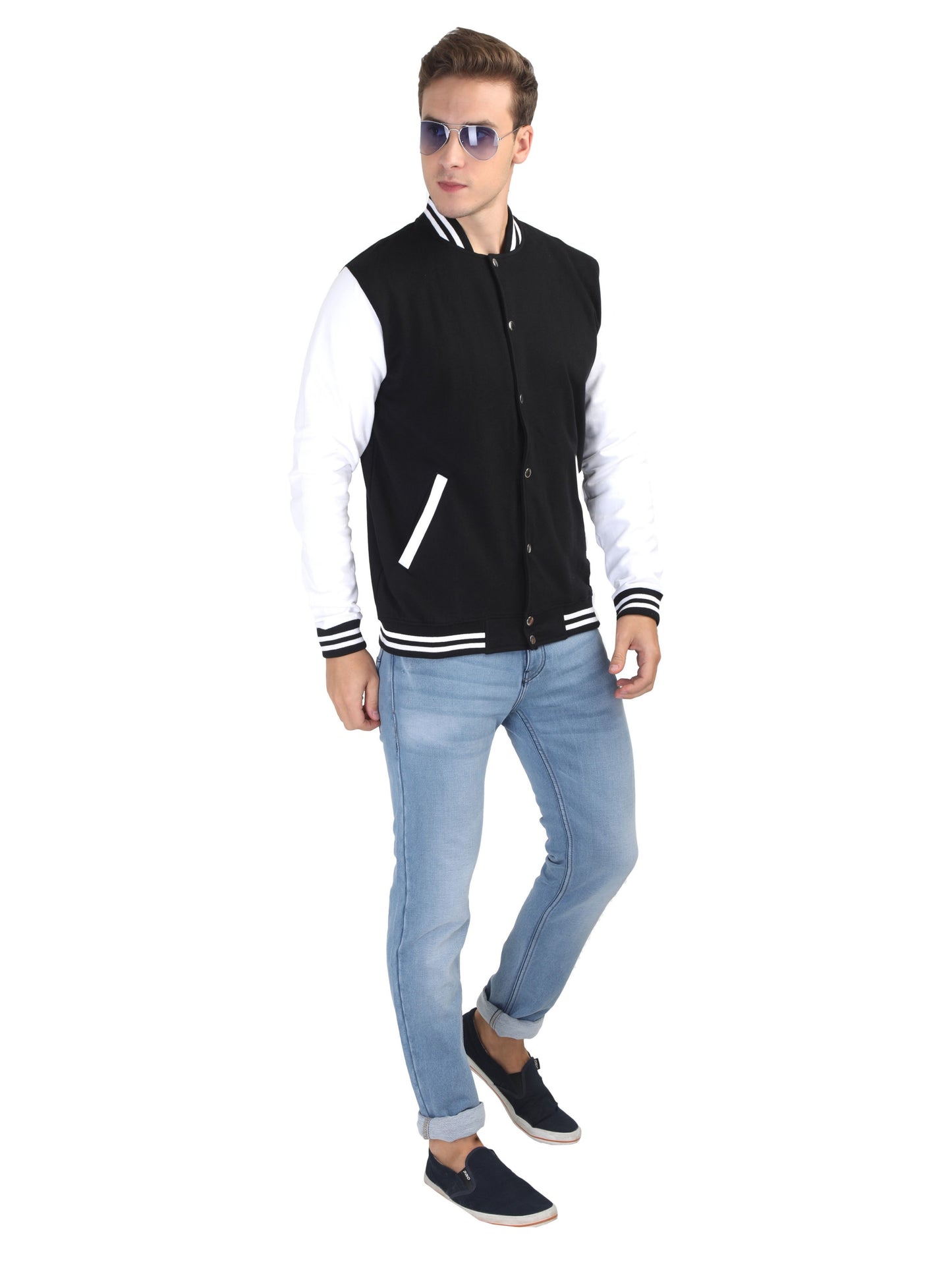 Prestige Varsity - Black with White