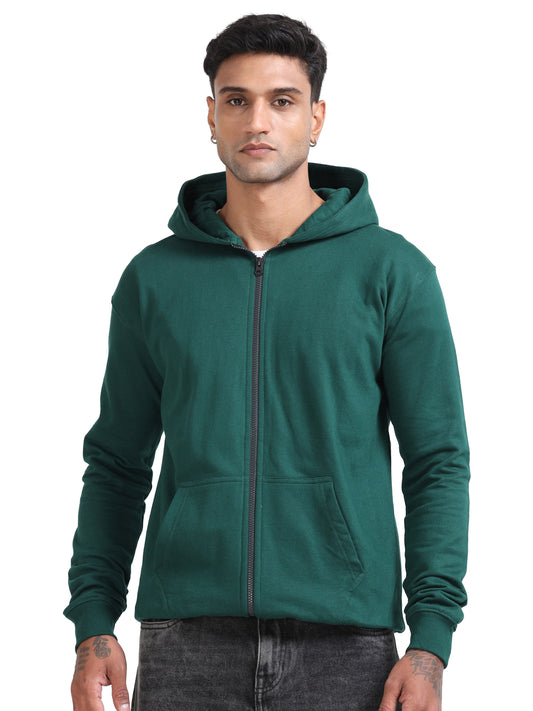 Elite Zipper Hoodie - Bottle Green