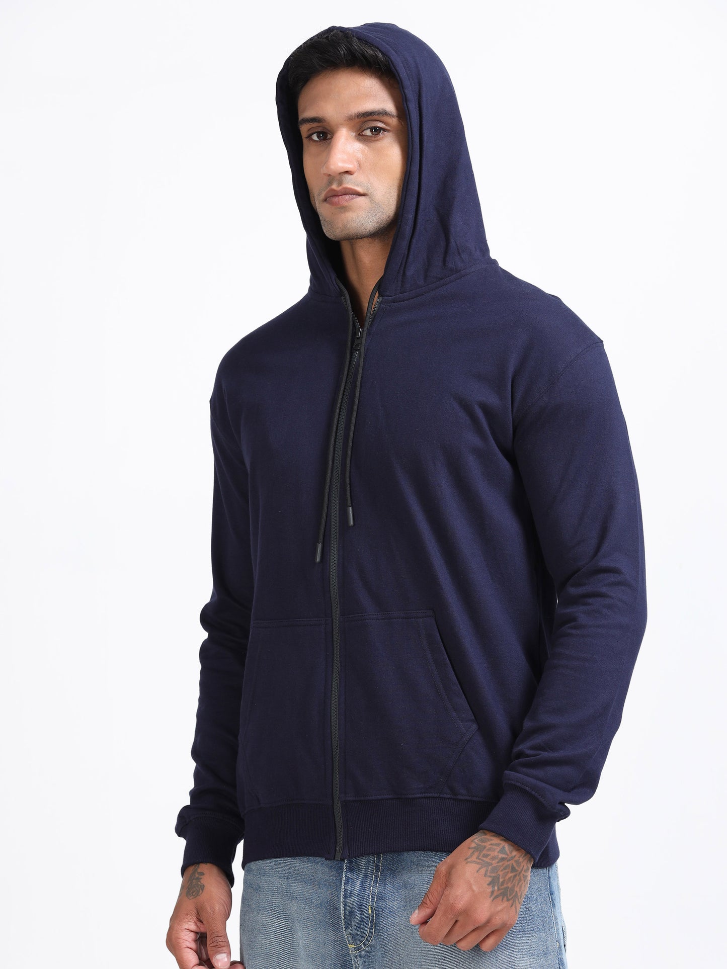 Elite Zipper Hoodie - Navy