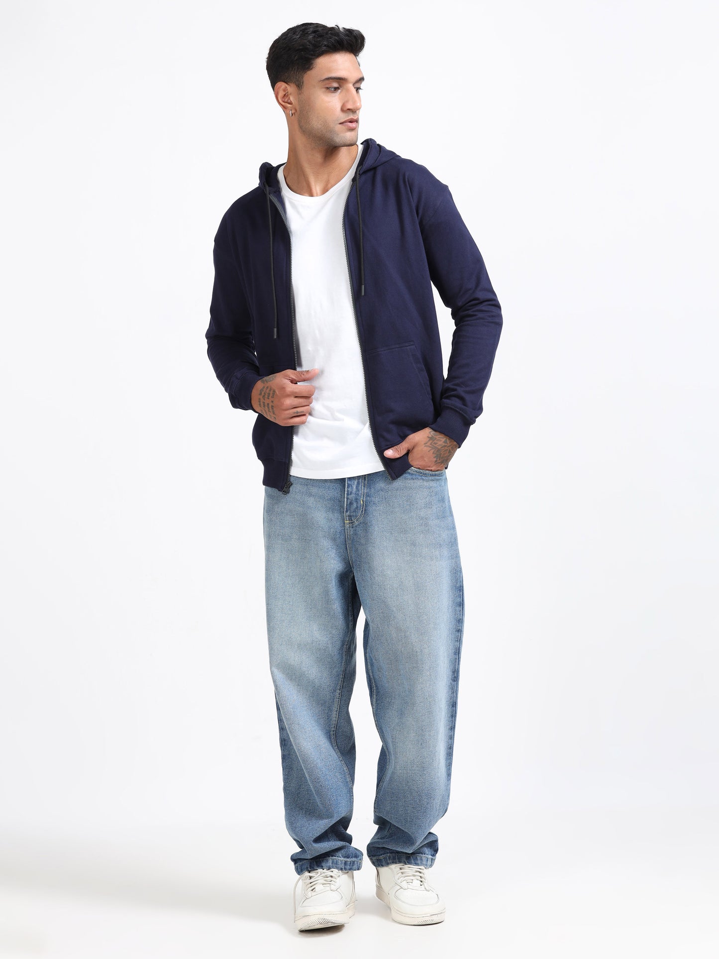 Elite Zipper Hoodie - Navy