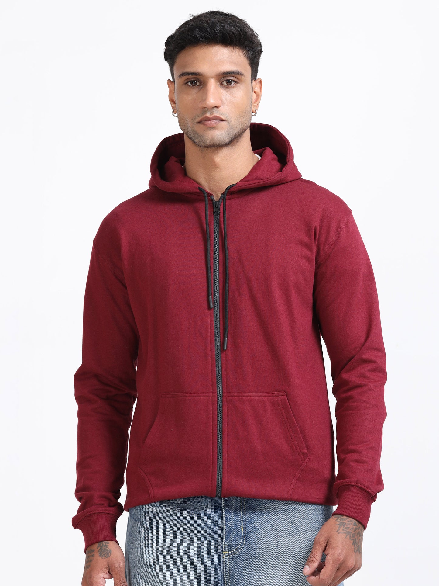 Atmos Zipper Hoodie - Maroon