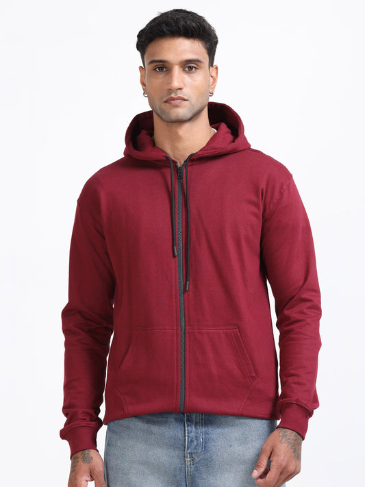 Elite Zipper Hoodie - Maroon