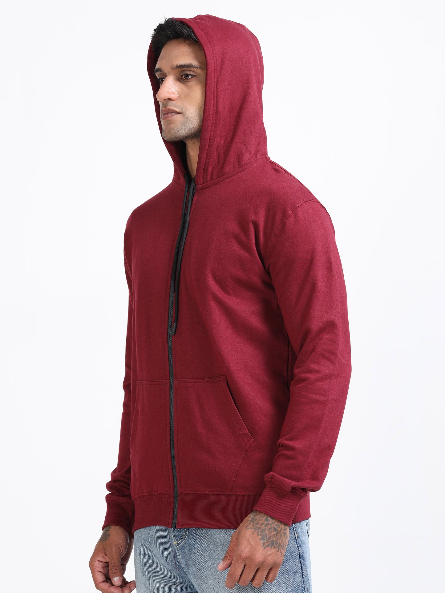 Atmos Zipper Hoodie - Maroon