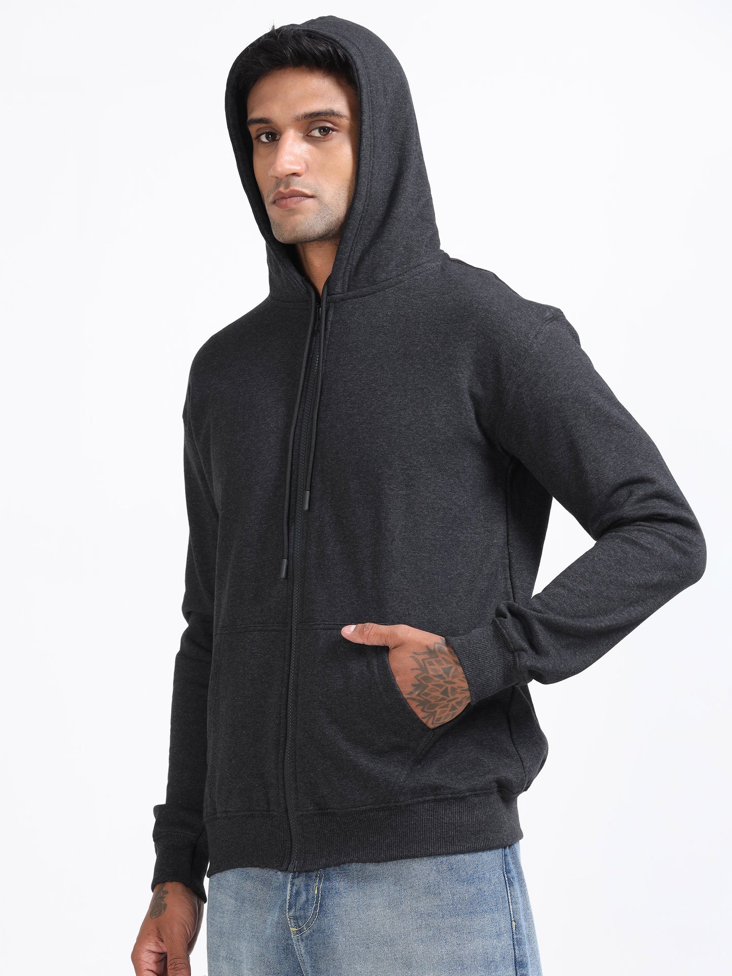Atmos Zipper Hoodie - Charcoal