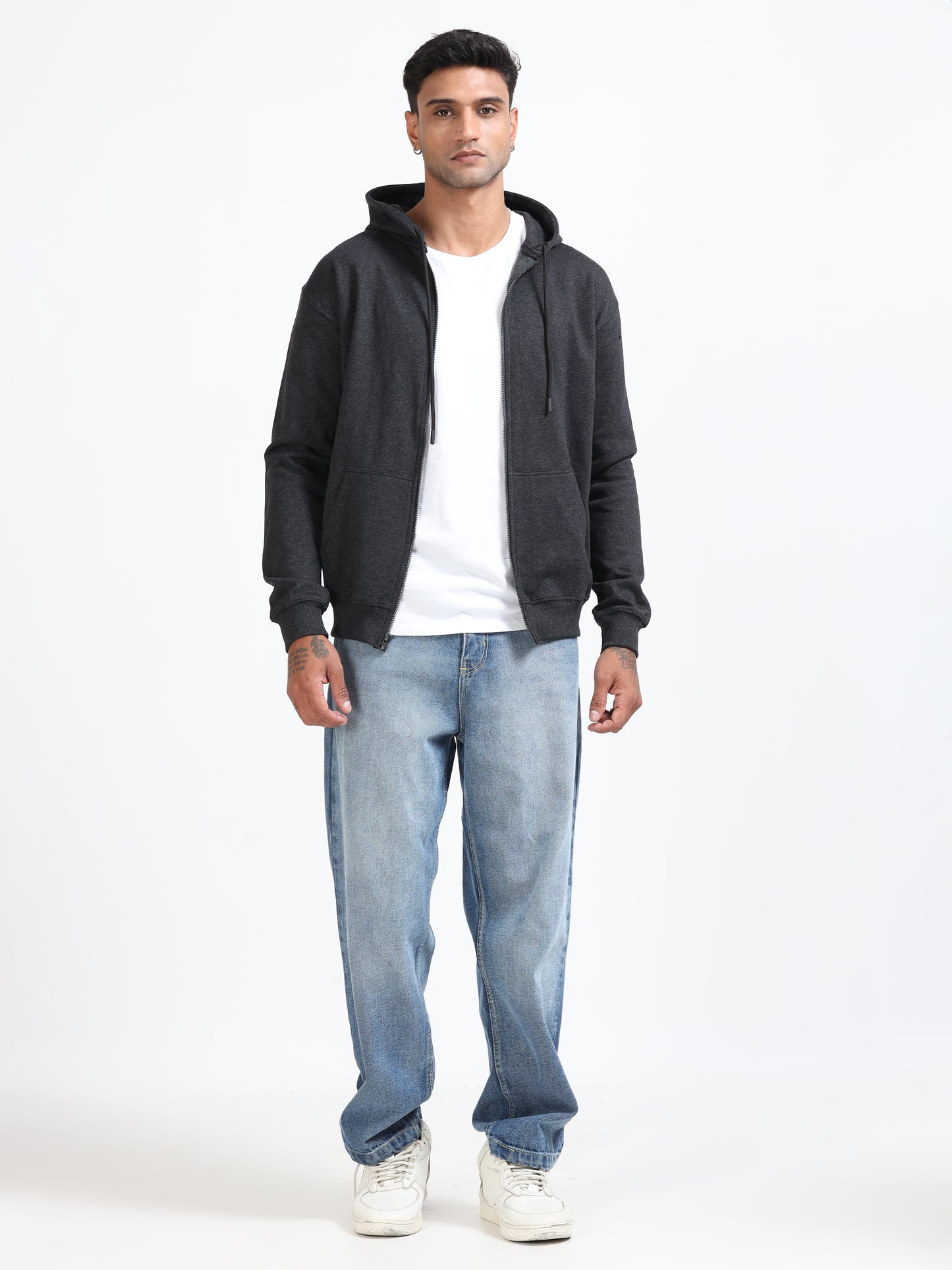 Atmos Zipper Hoodie - Charcoal