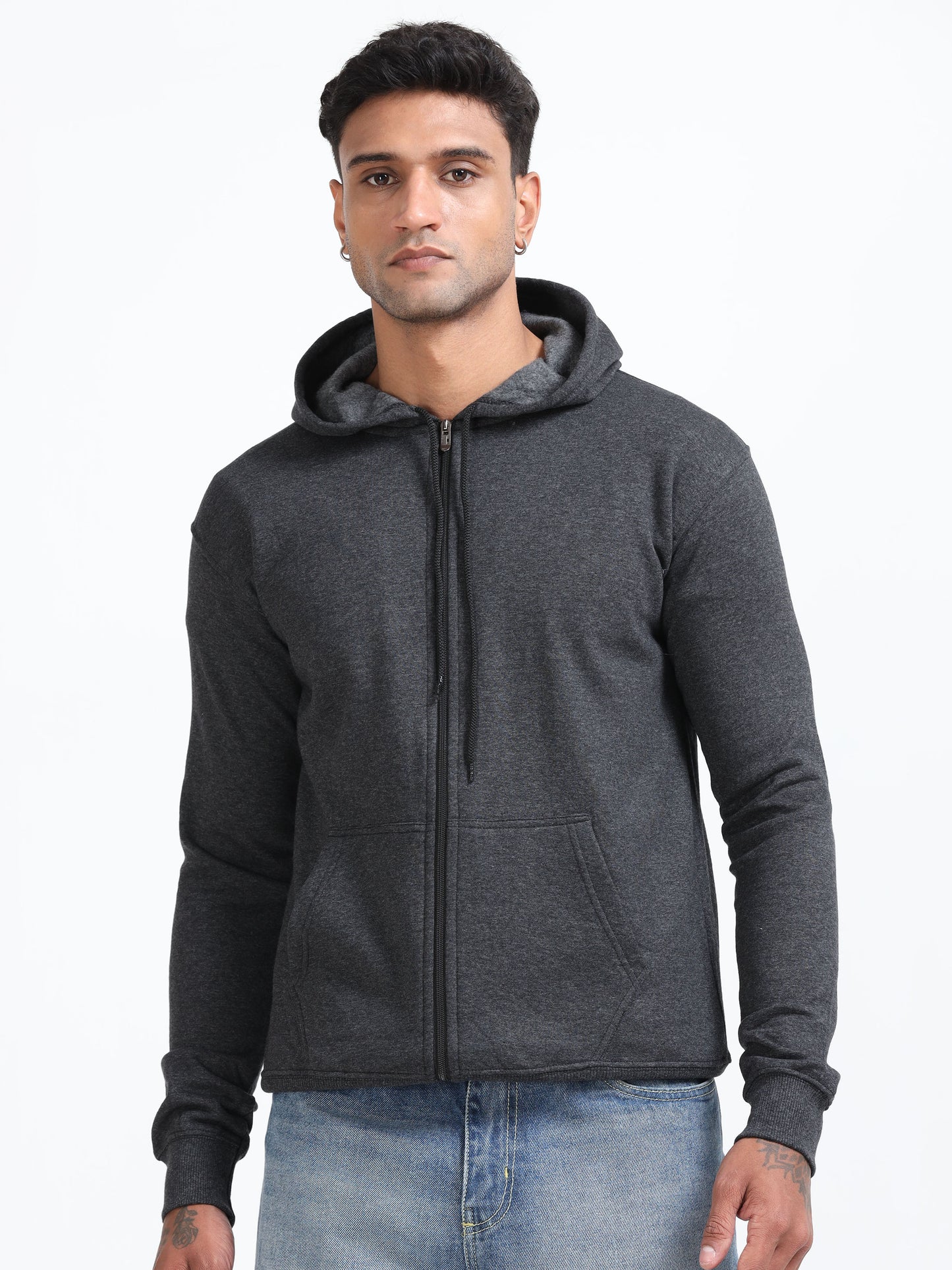 Atmos Zipper Hoodie - Charcoal Grey