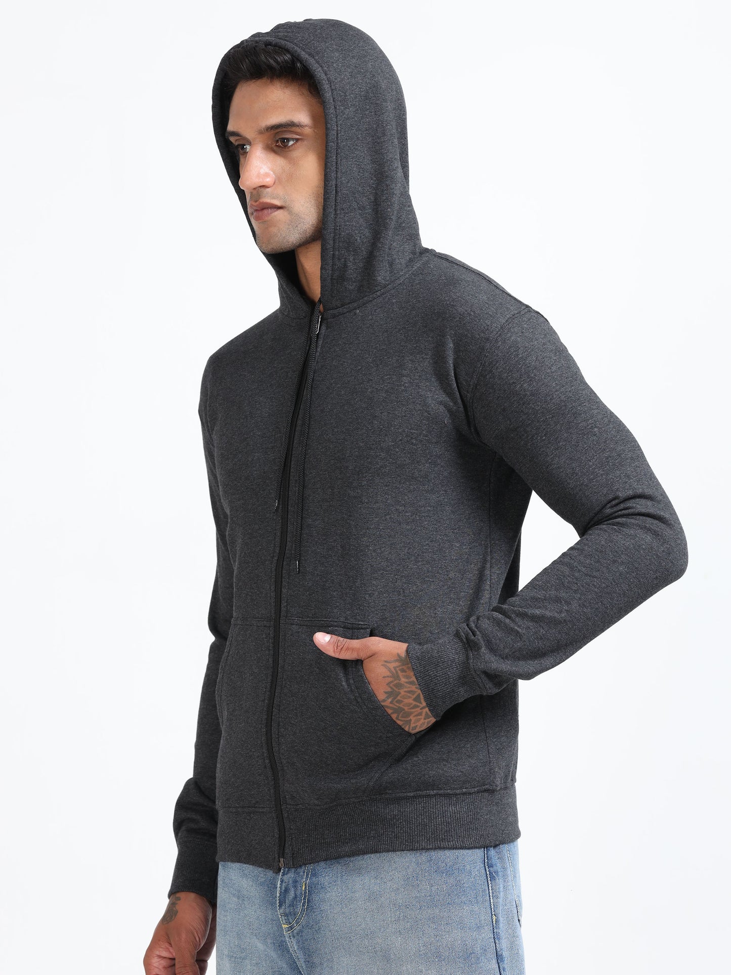 Atmos Zipper Hoodie - Charcoal Grey
