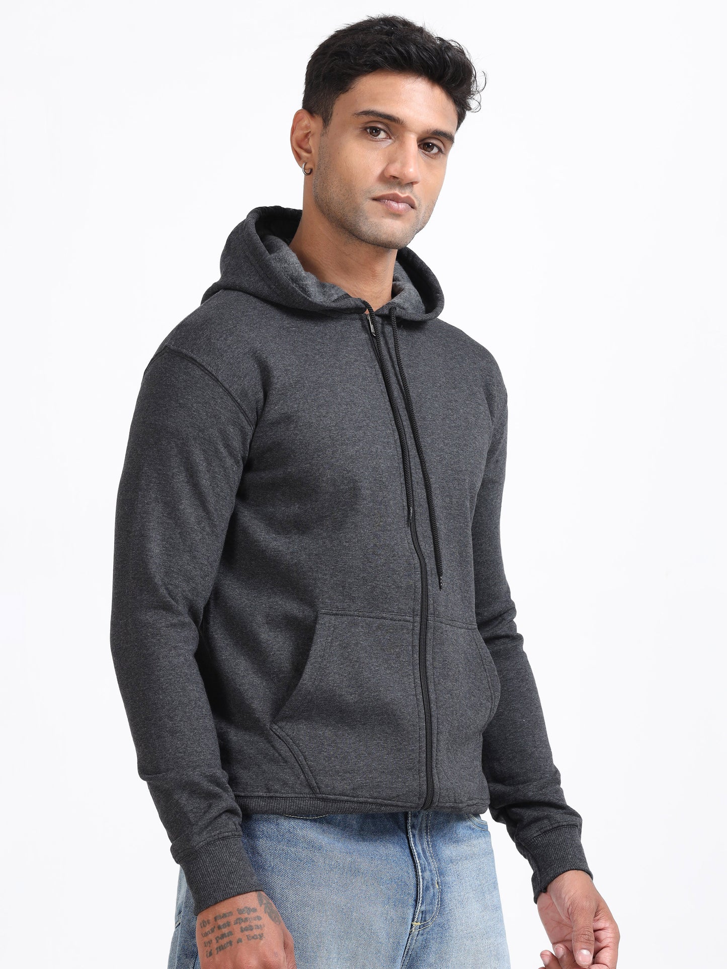 Atmos Zipper Hoodie - Charcoal Grey
