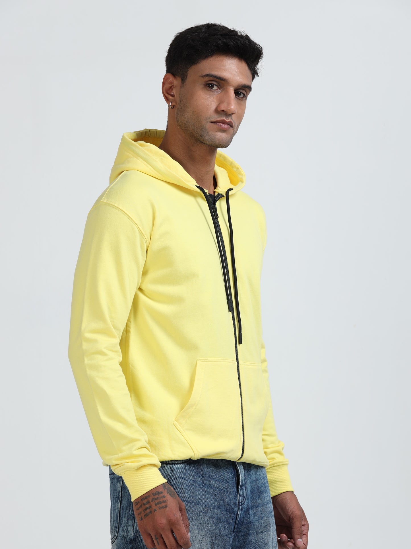 Atmos Zipper Hoodie - Light Yellow