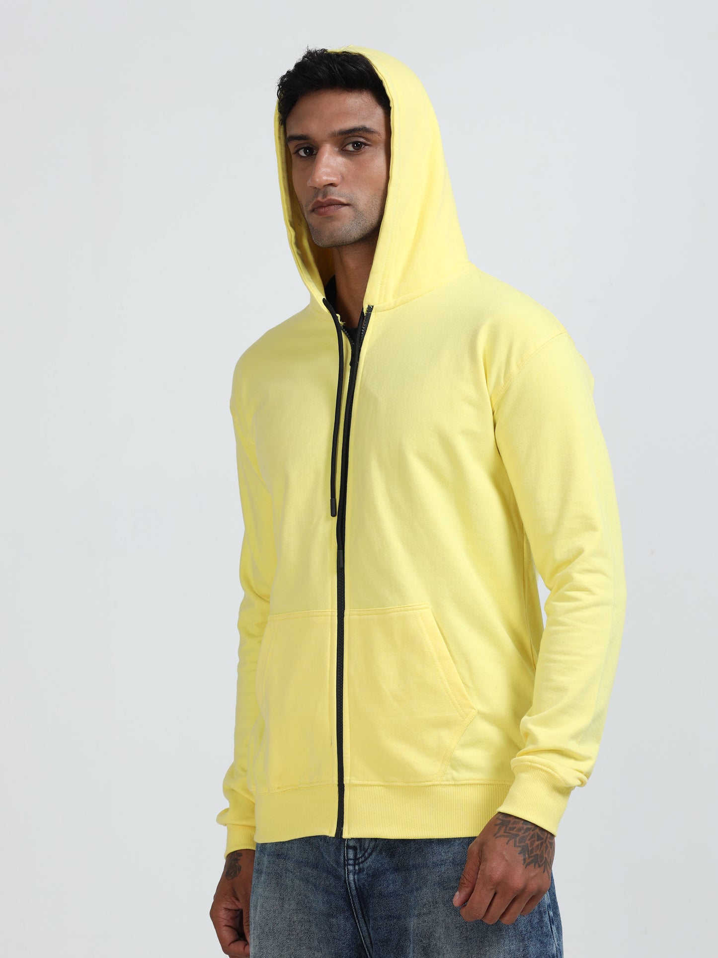 Atmos Zipper Hoodie - Light Yellow
