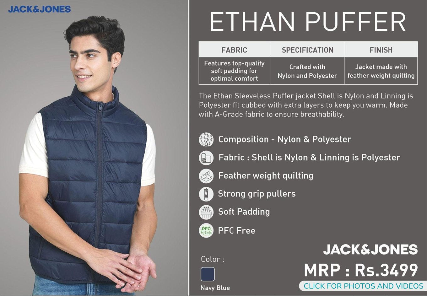 Ethan Puffer - Navy Blue