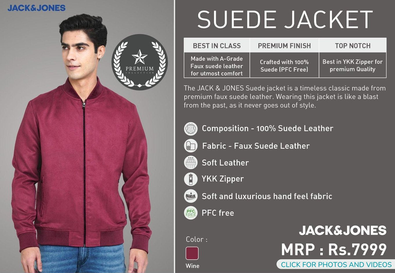 Suede Jacket - Wine