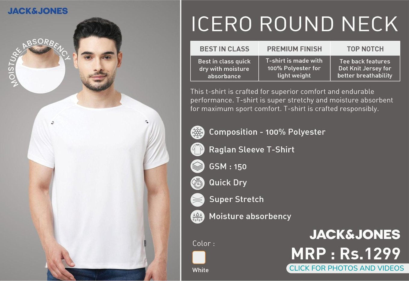 Icero Round Neck - White