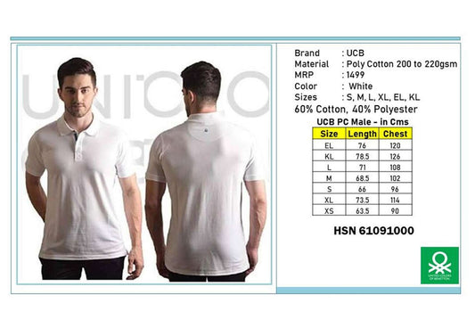 Poly Cotton T-shirt - White