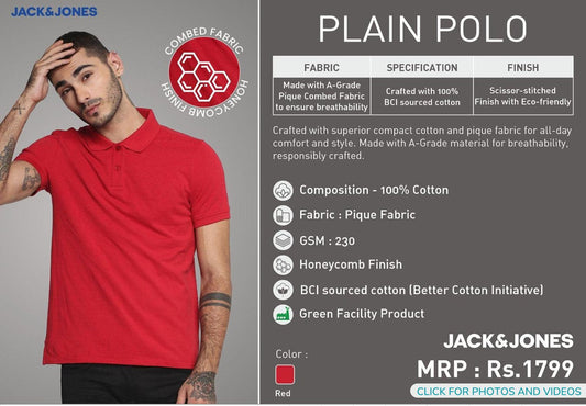 Plain Polo -Red