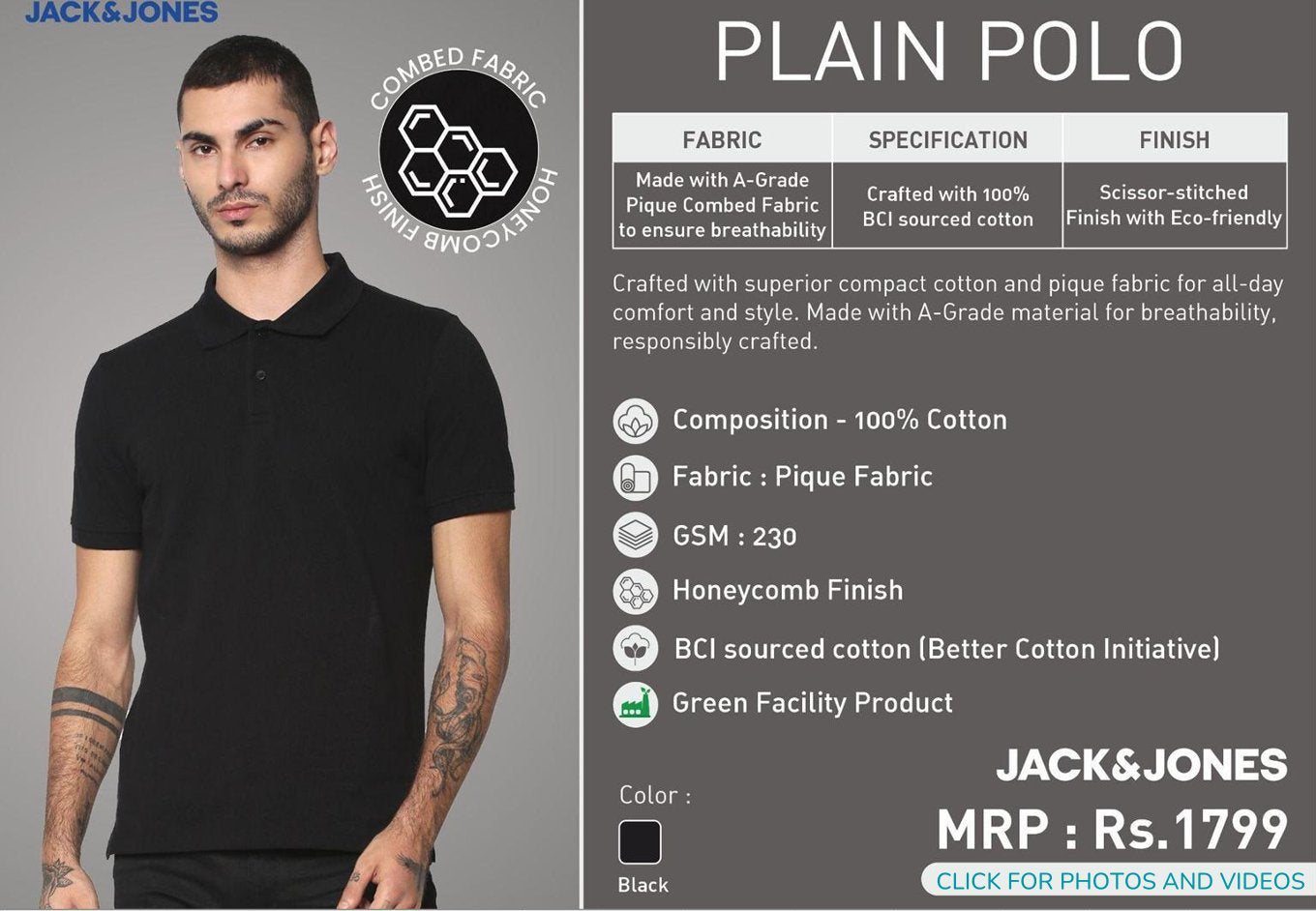 Plain Polo - Black