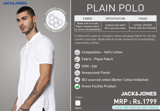 Plain Polo - White