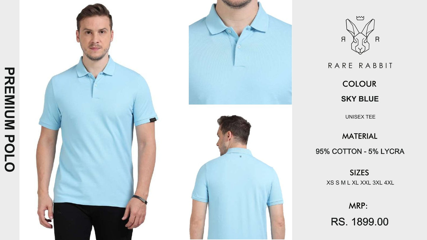 Premium Polo - Sky Blue