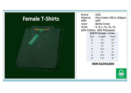 Women Poly Cotton - Bottle Green