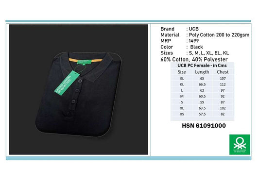 Women Poly Cotton - Black