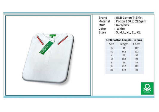 Women Cotton T-shirt - White