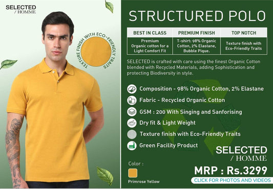 Structured Polo - Yellow