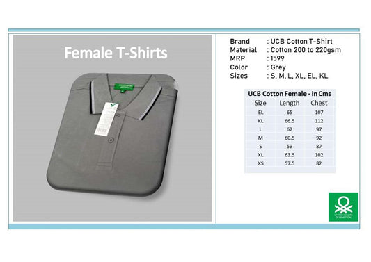 Women Cotton T-shirt - Grey