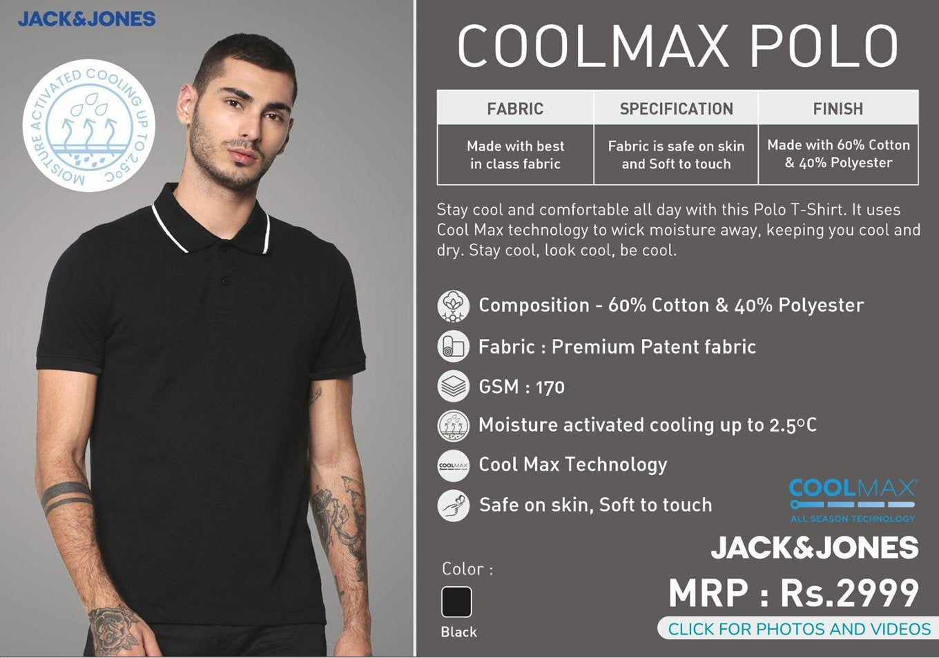 Coolmax Polo - Black