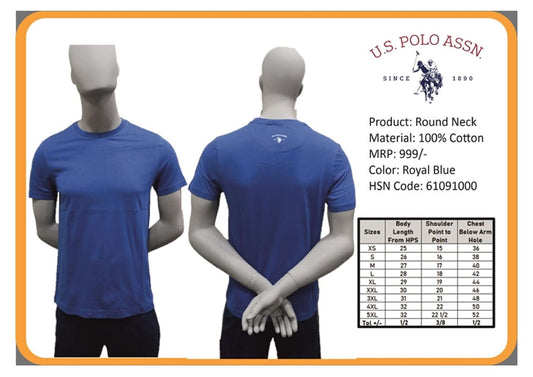 Round Neck  - Royal Blue