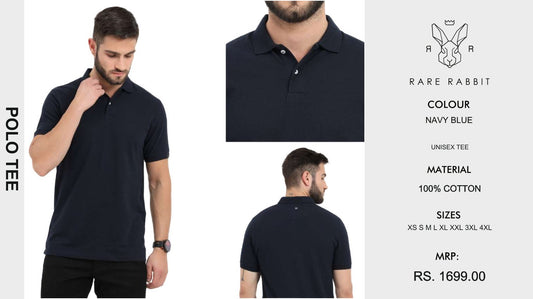 Polo Tee  - Navy Blue