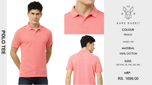 Polo Tee  - Peach