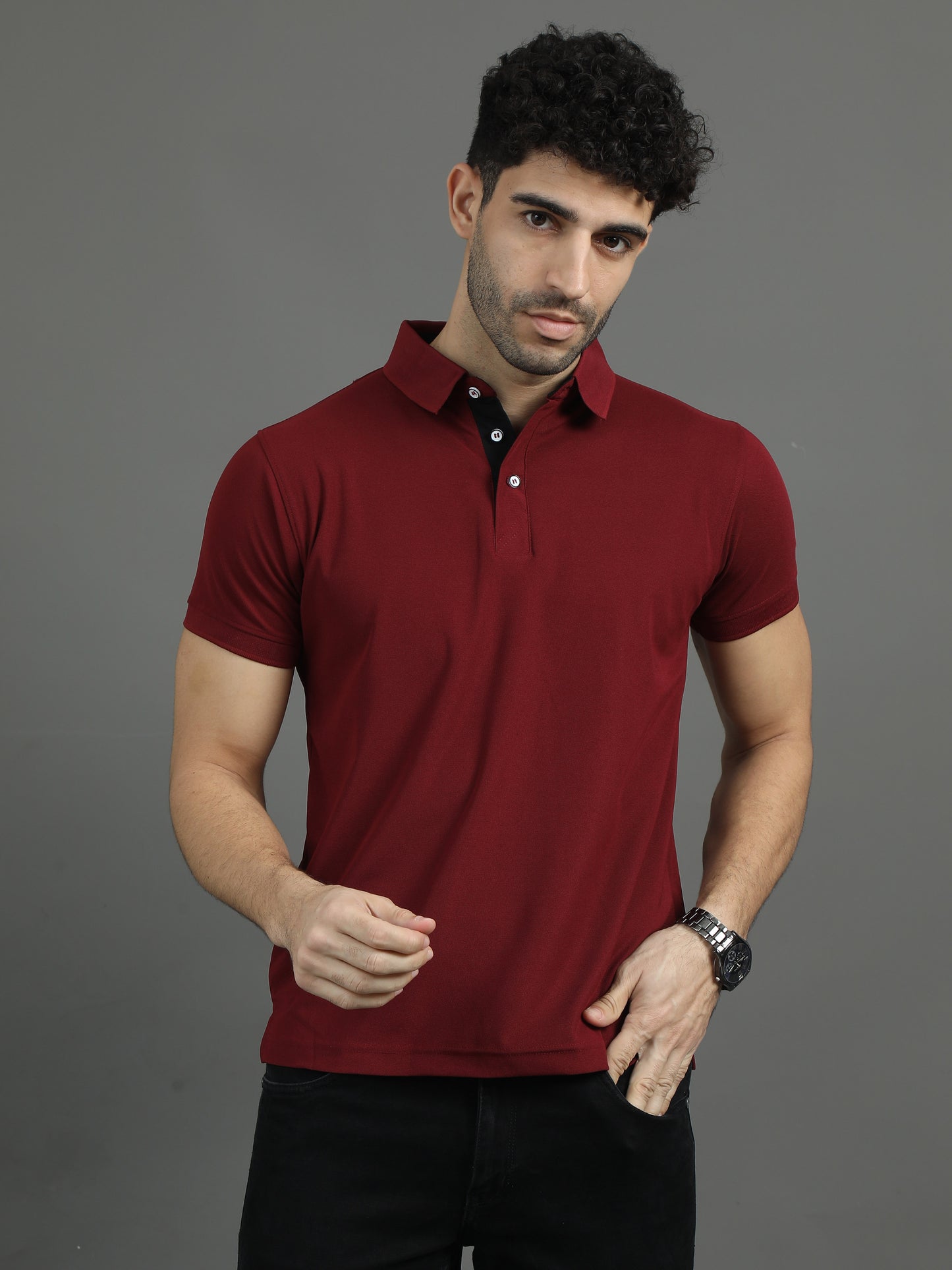 Mars Polo T-shirt - Maroon