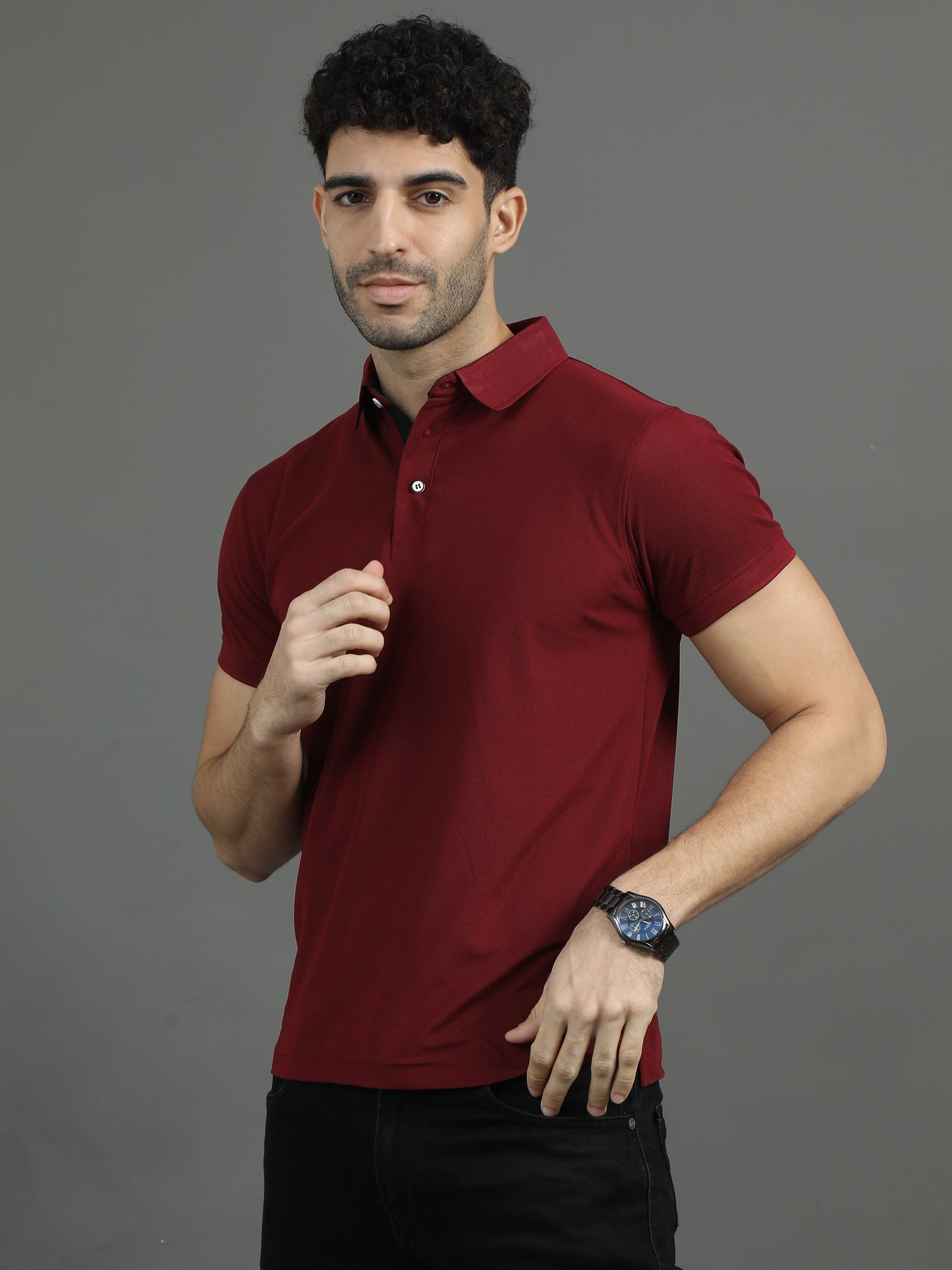 Mars Polo T-shirt - Maroon